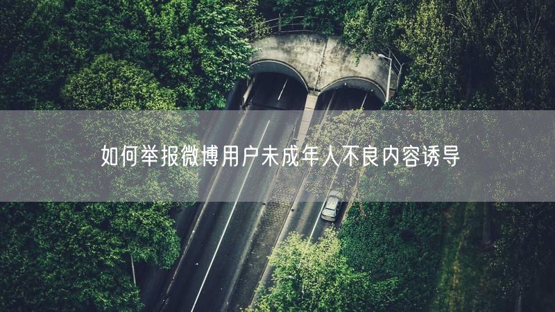 如何举报微博用户未成年人不良内容诱导