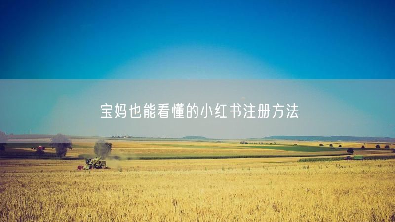 宝妈也能看懂的小红书注册方法