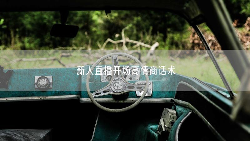 新人直播开场高情商话术