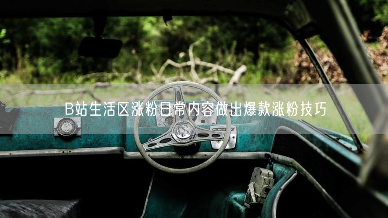 B站生活区涨粉日常内容做出爆款涨粉技巧