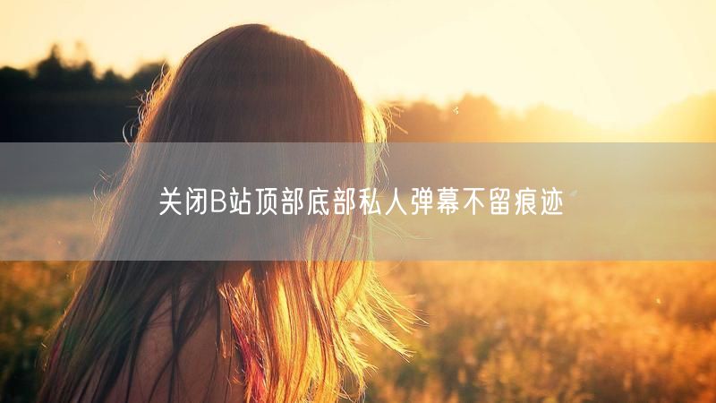 关闭B站顶部底部私人弹幕不留痕迹
