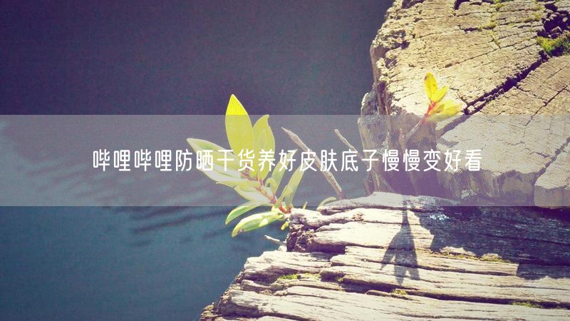 哔哩哔哩防晒干货养好皮肤底子慢慢变好看