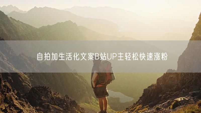 自拍加生活化文案B站UP主轻松快速涨粉