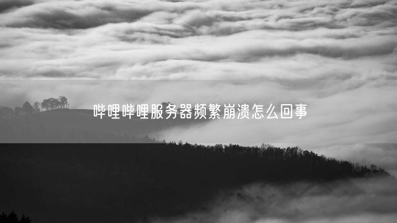 哔哩哔哩服务器频繁崩溃怎么回事