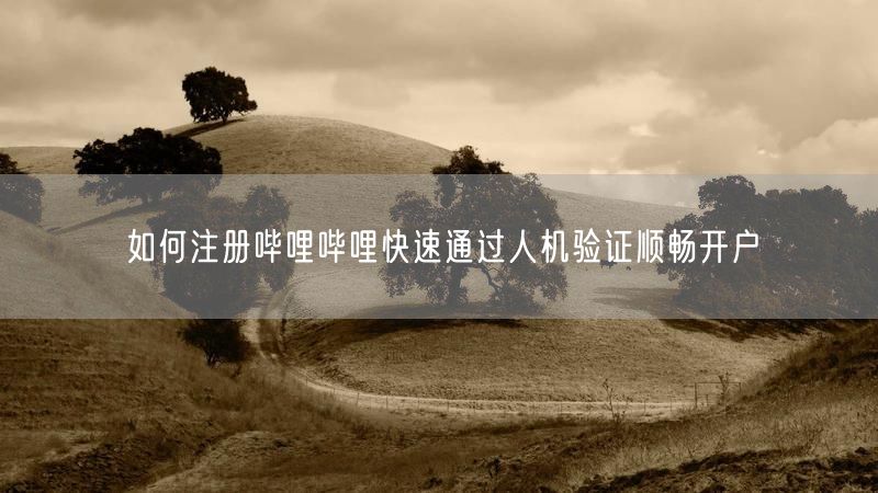 如何注册哔哩哔哩快速通过人机验证顺畅开户